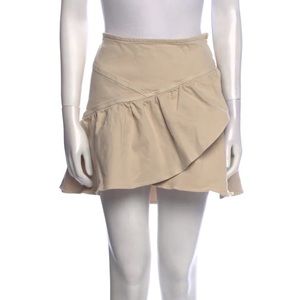 MOTHER Ruffle Embellishment Mini Skirt